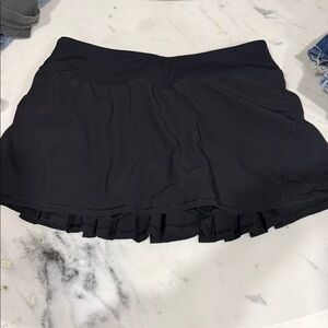 Elegant Black Ruffle Mini Skirt